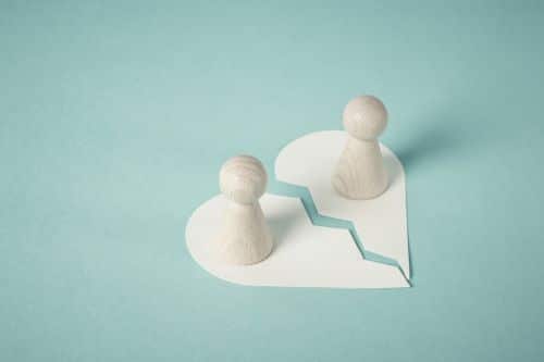 Celebrity divorce concept